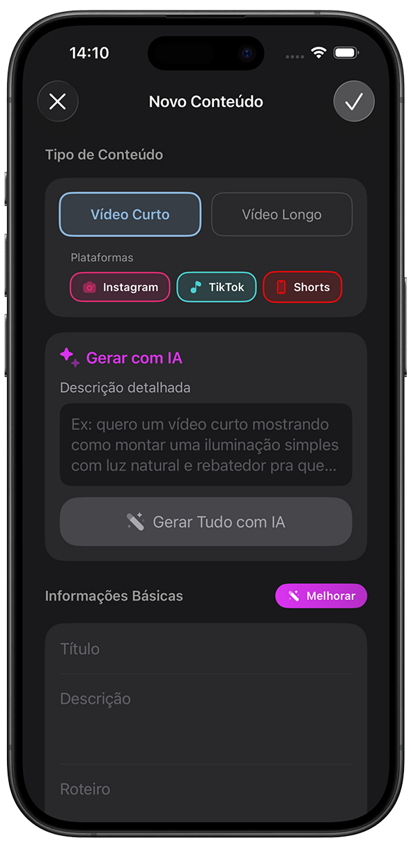 Scriptify - Organize Seu Conteúdo | App para Criadores